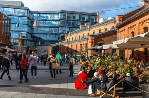 Fabbrica storica di vodka a Praga, quartiere di Varsavia.