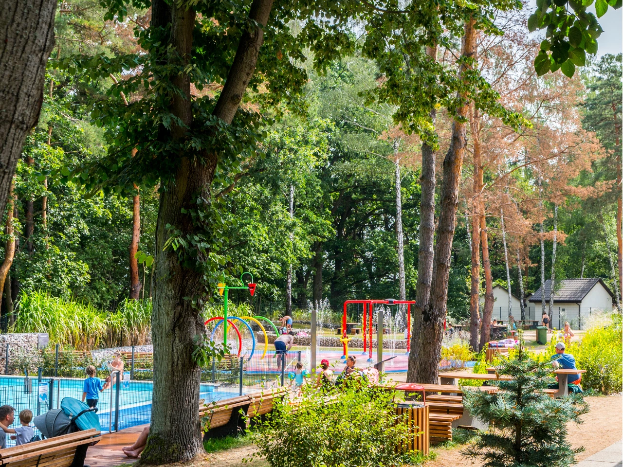 Bambini che giocano nel parco di Powsin vicino a Varsavia